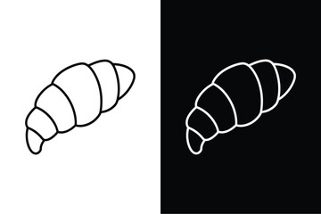 Croissant  icon vector on White Background ,Vector Art Illustration on white background.