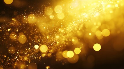 A captivating golden background with shimmering bokeh and sparkles, creating a magical and festive ambiance.