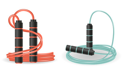 skipping rope sports equipment for fitness stock cartoon vector illustration isolated on white background