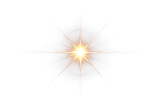Glowing starburst on Transparent  background.