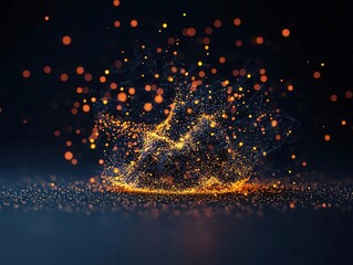 Obraz premium Abstract glowing firewall blocking hacker attacks, data security visualization