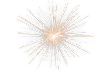 Obraz premium Golden firework burst explosion isolated on Transparent background.