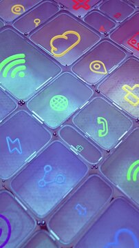 Neon Digital Space A Minimalist Tech Universe