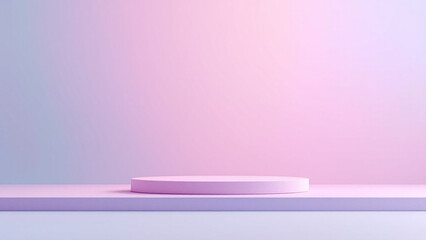 Luxury Product Showcase Vibrant Neon Soft Pastel Gradient Background in Pink and Blue Tones with Smooth Blur Effect