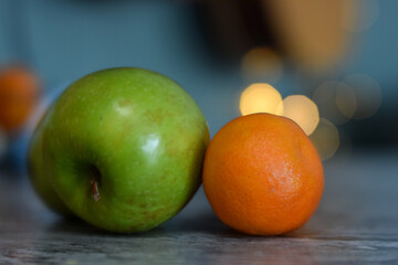 Orange and apple