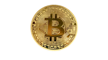 Bitcoin coin on a white background