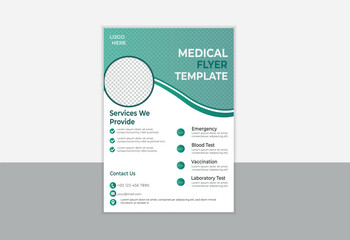 Creative vector medical flyer template