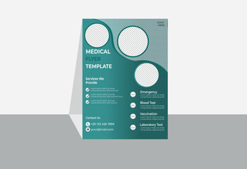 Creative vector medical flyer template