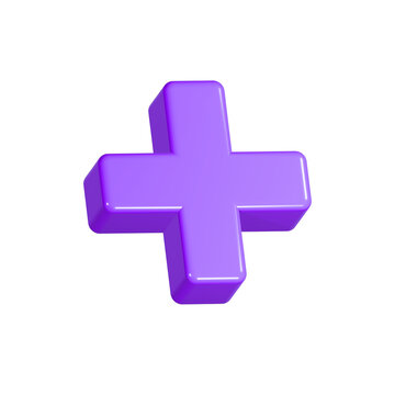 plus icon 3d blue color medical symbol