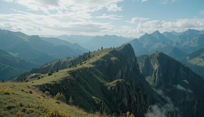 view from the top of the mountain