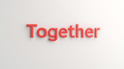 Fototapeta premium Red three-dimensional letters form the word 