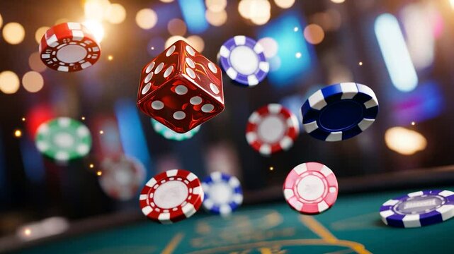 Casino Dice Game Chips Nightclub Gambling