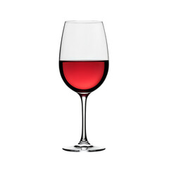 glass of red wine filled to brim, showcasing its rich color and elegant shape. Perfect for celebrations or cozy evening