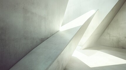 Abstract Architectural Scene with Light and Shadow Play