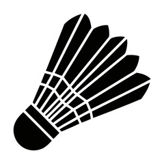 Badminton Silhouette Icon  Clean and Simple Vector Illustration on Transparent Background