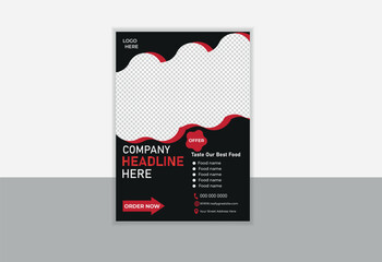 Simple food flyer template 