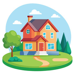 cartoon house vector