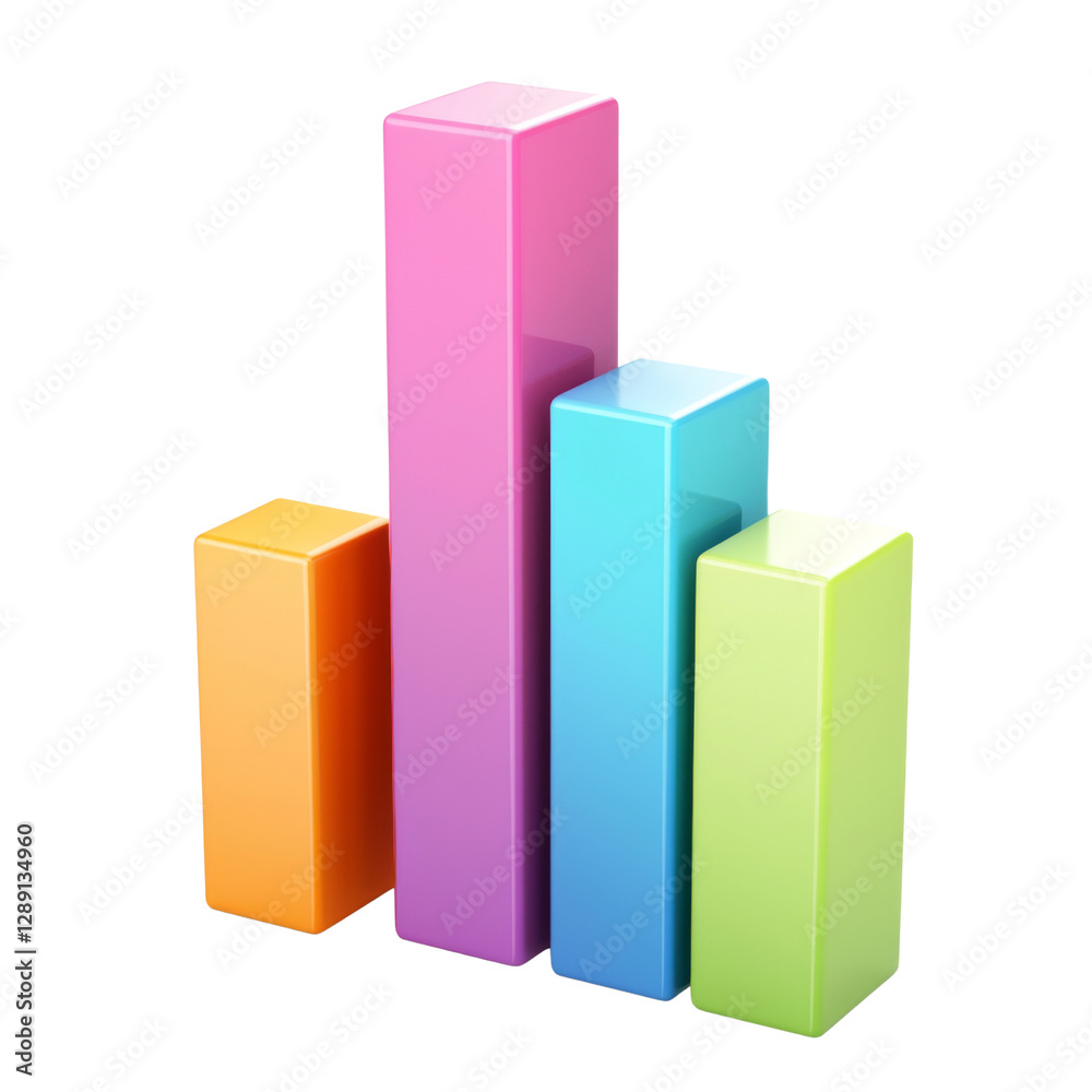 Leinwandbilder colorful bar graph representing data visualization and analysis