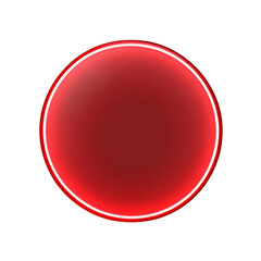 Soft Red Gradient Circle with Blur and Glowing Light on Isolated White Background.