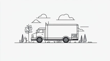  delivery truck, simple,