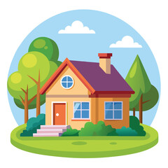 cartoon house vector