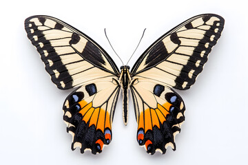 Naklejka premium Butterfly Papilio machaon isolated on white