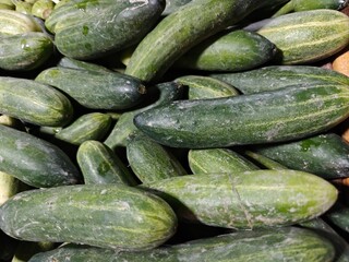 cucumbers in the market
