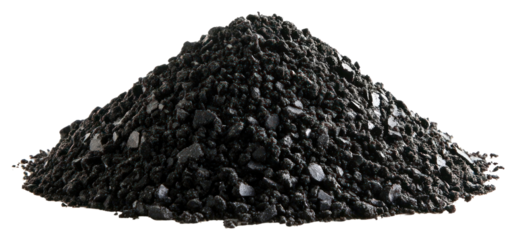 PNG Pile of black sand coal anthracite industrial.