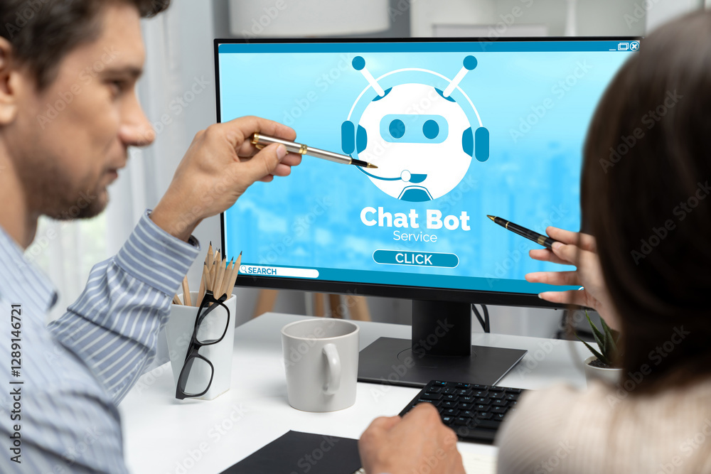 Poster chatbot software application for brisk online business that automatically reply to customer question