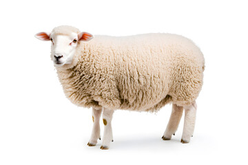 Fototapeta premium Sheep isolated on white background