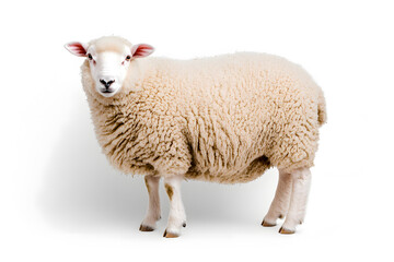 Fototapeta premium Sheep isolated on white background