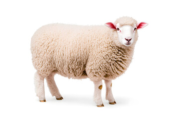 Obraz premium Sheep isolated on white background