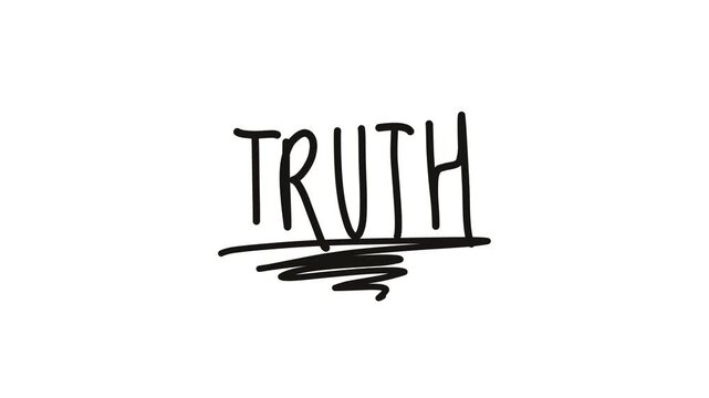 truth text handwritten on white background video