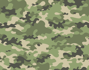 Fototapeta premium green camouflage trend seamless pattern, army modern background, texture for printing clothes, paper, fabric