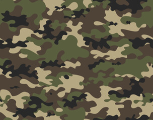 Fototapeta premium camouflage military background, repeat pattern, vector classic fashion print for hunting