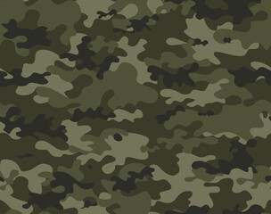 Fototapeta premium khaki camouflage background, vector pattern texture, fashion urban design