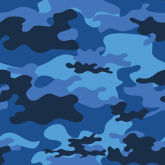 
sea ​​blue camouflage pattern, military seamless background, urban design