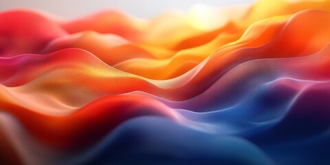 Obraz premium Colorful abstract waves flowing seamlessly, a vibrant design