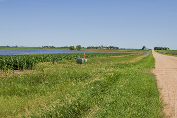 flooded farm field