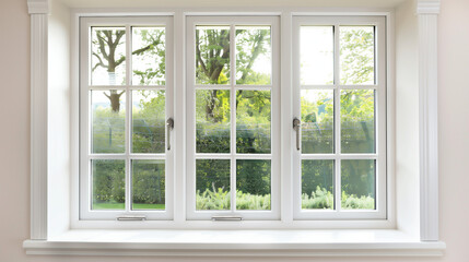 Fill - soft light shinning in cozy room with view thought window on summer garden