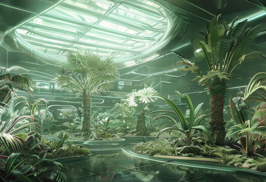 Prehistoric plants in a modern high-tech environment.