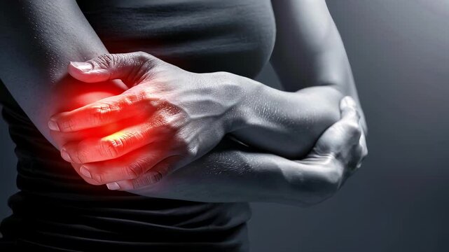 elbow pain concept close up