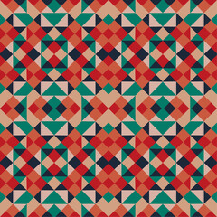 Generative Pattern-Abstract Background-Colorful-Vintage-Seamless Shape-Graphic-Geometric Design-Motif