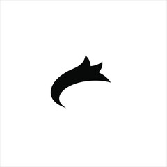 Obraz premium A sleek and modern black crown logo with a minimalist design.