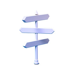 Isolated Direction Sign Post
