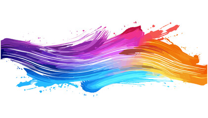 Gradient brush stroke vector, isolated color brush stroke, abstract paint stroke, artistic brush stroke, modern vector brush stroke, colorful paint stroke, design element © aura studio