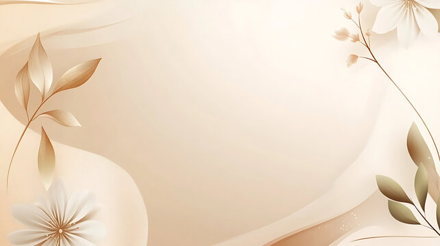 Elegant floral background with soft pastel colors and copy space for design concepts