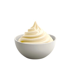 Creamy Mayonnaise in White Bowl Delicious Swirl