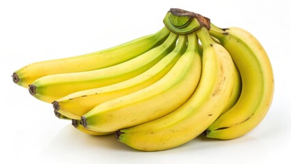 Bunch of Bananas on White Background