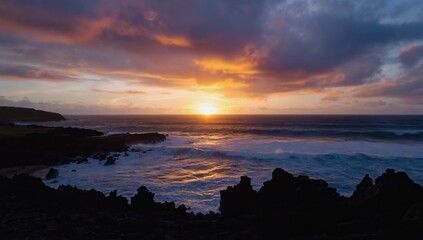 Fototapeta premium sunset sea 